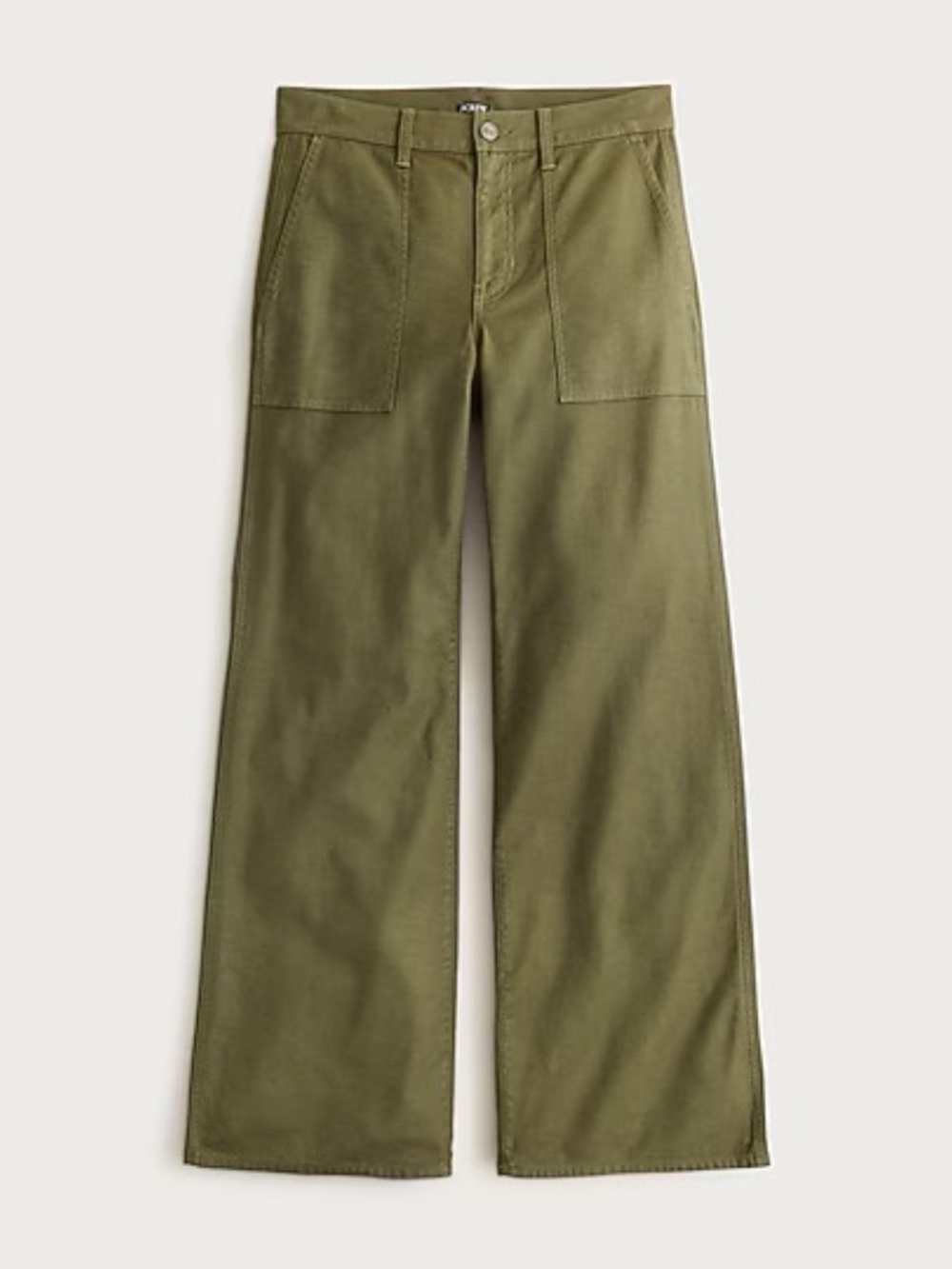 J.Crew Camp Pocket Wide Leg Pants in Rich Olive Size Women's Size 28